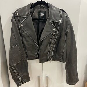 Zara Black Leather Jacket